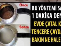 ŞAŞIRTAN ÇAYDANLIK TEMİZLEME YÖNTEMİ… SADECE 1 DAKİKADA BU HALE GELDİ