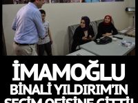 Ekrem İmamoğlu Binali Yıldırım'ın seçim ofisini ziyaret etti