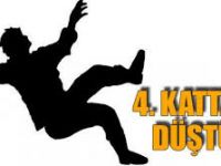 4’üncü kattan toprak zemine düştü