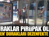 Düzenli aralıklarla duraklar temizleniyor