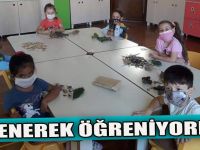 Minikler doğadan topladıkları ürünleri eğlenerek öğrendi