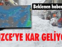 Düzce’ye Kar Geliyor