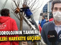 Gençler Beklenen Kar Yağışı Öncesi Kuşlar İçin Yuva Yapt