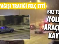 Araçlar karda böyle kaydı