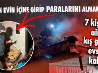 Yangında eve girip paraları kurtarmaya çalıştı