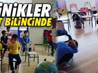 Minik öğrencilere afet farkındalık eğitimi verildi