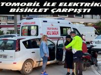 Otomobil İle Elektrikli Bisiklet Çarpıştı, 1 Kişi Yaralandı