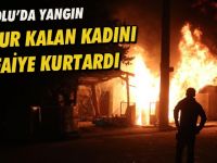 Garajda yangın çıktı, alevler evi sardı