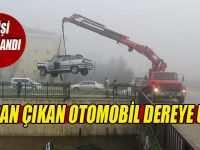 Yoldan çıkan otomobil dereye uçtu 1 kişi yaralandı