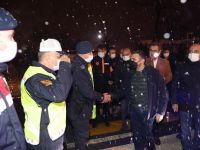 Kar yağışı başladı Vali Atay çalışmaları yerinde inceledi