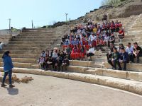 Yarışmaya geldiler antik kenti gezdiler