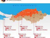 Düzce’de 41 ambulansla afete hazır