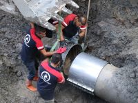 Sele kapılan isale hattı yenileniyor