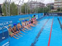 PORTATİF YÜZME HAVUZU AÇILDI