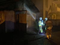 Halı yıkama işyerinde yangın çıktı