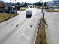 Kırımızı ışık ihlali yapanlar drona takıldı