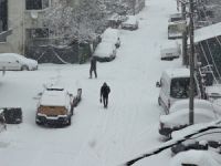 Kar kalınlığı kent merkezinde 10 santime ulaştı