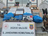 Düzce’de 47 bin 200’ü dolu 130 bin makaron ele geçirildi